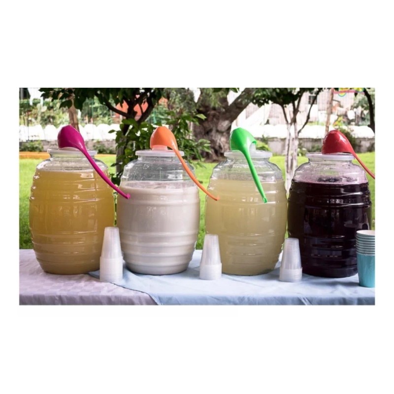 Barril Vitrolero De Plástico 20 Lt Con Cucharón Regalo Fiest