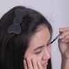 Kamipita Faux Leather Cute Hair Clip, Hairpins, Hair Elastic, Short