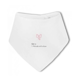 Girl: Attitude with A Bow - Baby Bandana Bib