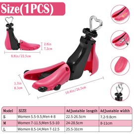 Shoe Stretcher Women Men, 4-Way Boot Stretcher Expander Widener Shoe Tree for Wide Feet to Stretch Length Width Height (1 PCS Women 7.5-11.5; Men 6-10)
