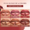 2-in-1 Lippenstift & Lipliner Matte 6 Farben Velvet Lipliner Set