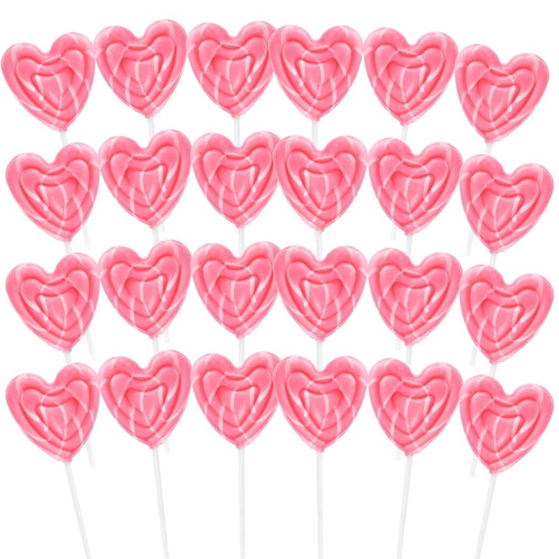 Sweetzo Swirl Lollipops, Individually Wrapped Suckers, Birthday Party Candy, Strawberry