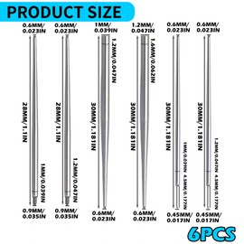 XIYING Piercing Taper, 6 Pcs Piercing Insertion Tool to Change Jewellery, Insertion Tool for Ear, Lip, Belly, Nose, Eyebrow (1mm and 1.2mm Size, 3 Styles)