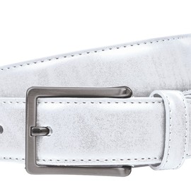 LINDENMANN 919 Men's Leather Belt XXL White, White, 120