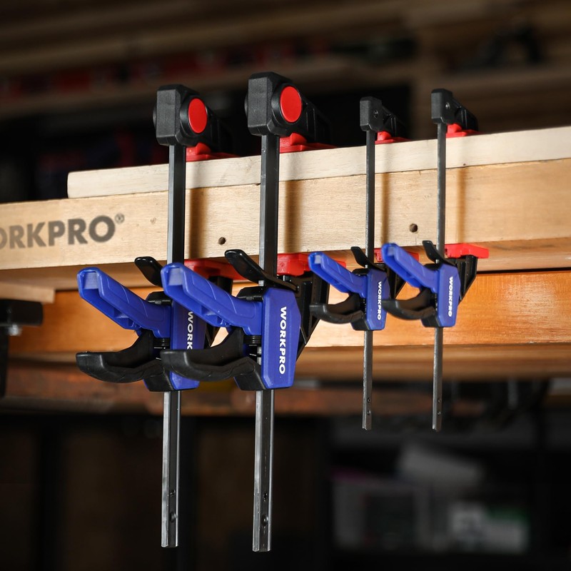 WORKPRO Mini Bar Clamps for Woodworking, 6"(2) and 4-1/2"(2), 4-Piece