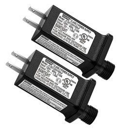 2PCS Replacement 12V 1A LED Transformer JT-DC120V1000-F Class 2 Power Supply Adapter Ip44 LED Light Controller Low Voltage Transformer for Christmas String Light Inflatable Decorations (12V12W 2PCS)