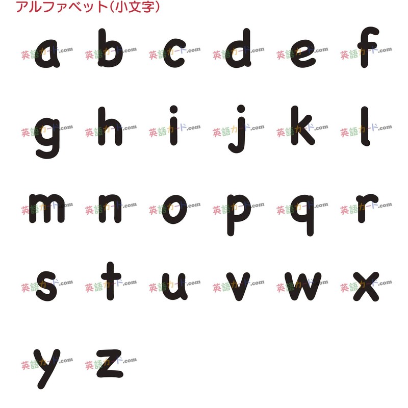 Flashcards (Lowercase Alphabet) - Postcard Size - English Card.com -