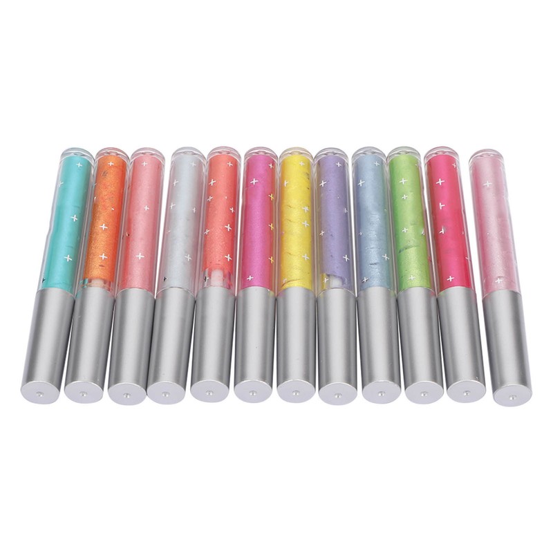 12Pcs Liquid Eyeshadow Set Long Lasting Quick Drying Waterproof Glitter