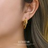 LUXSTAR Knot Small Hoop Earrings, Stainless Steel, Hypoallergenic, Binaural Set,