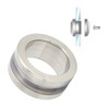 EVTSCAN Stainless Steel Round Handle Bath Glass Embedded Hollow Pull