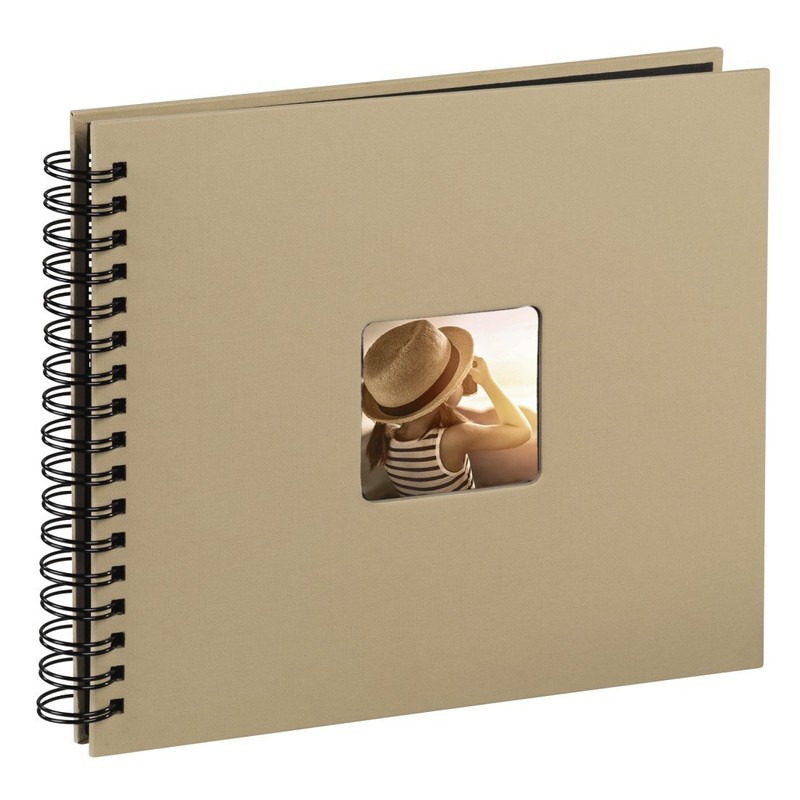 Hama Fine Art Spiral Taupe 28x24 50 Black Pages 113681,