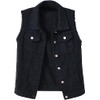Lazutom Women's Button Up Sleeveless Distressed Jean Denim Vest Jacket