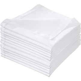 Erwin Müller Napkin Pack of 12 Cotton White Size 40 x 40 cm