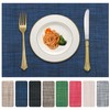 LANDVIEW Vinyl Placemats Set of 8, PVC Woven Washable Non-Slip