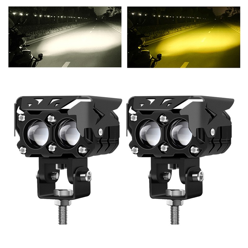 2pcs LED Spotlights 120W 4500LM Yellow White Spot Lamp IP67