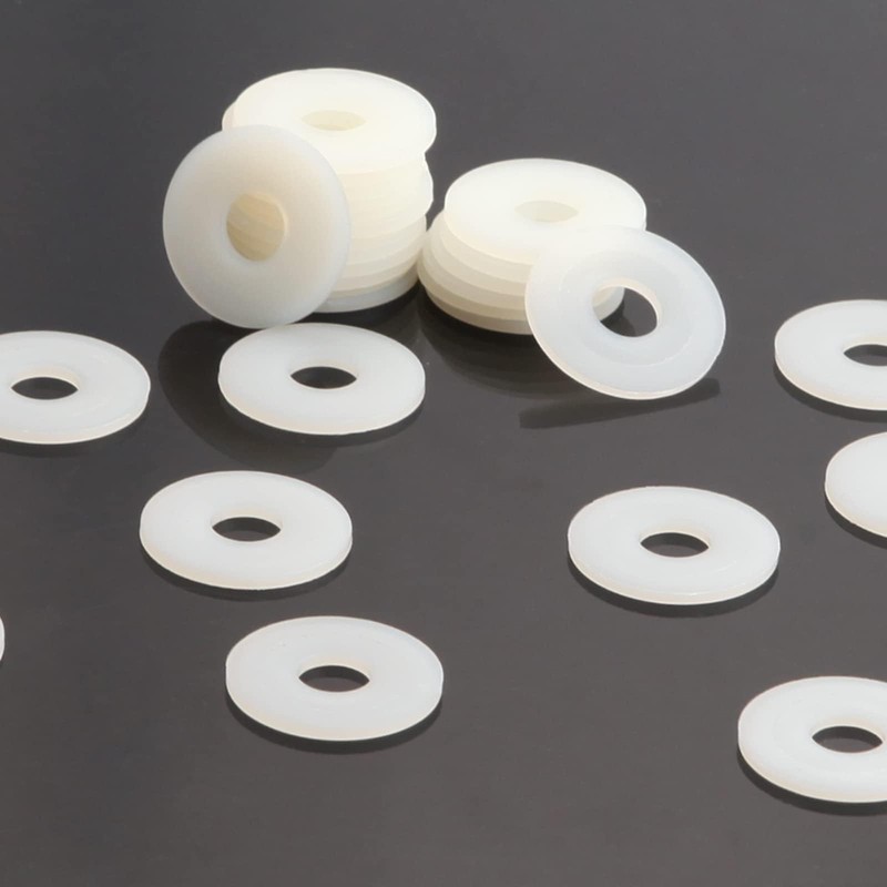 Mbsomnus Pack of 100 Plastic Washers M4-12 mm Nylon Washers