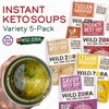 Wild Zora Instant Keto-Friendly Soups 5-Pack Variety, Broth Made with