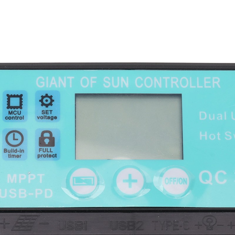 Solar Charge Controller Dual USB Output Fast Charging Solar Panel