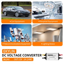 EKYLIN DC 24 V a 12 V convertidor Paso Abajo regulador Fuente de alimentación, 2A