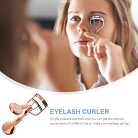Ipetboom Practical Eyelash Curling Tool Portable Stainless-steel Lashes Curler Handheld Eyelash Curler Pads for Women