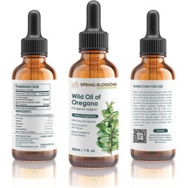 30ml Oregano Oil 100% Pure & Undiluted Min 92% Carvacrol Super-Strength Himalayan Essential Oil of Oregano (Origanum Vulgare) Highly Potent Immunity Booster for Cold, Cough, Sore Throat & Gut Health