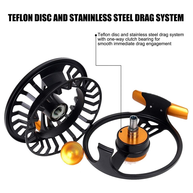 Maxcatch Tail Fly Fishing Reel Light Weight Large Arbor Teflon