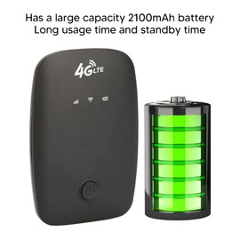 Mobiler 4G WLAN Hotspot mit SIM Kartensteckplatz, Tragbarer WLAN Router, Unterstützt 4G LTE Bänder B1, B3, B5, B40, 3G UMTS Bänder B1, B8, WLAN Hotspot Geräte für das Heimbüro