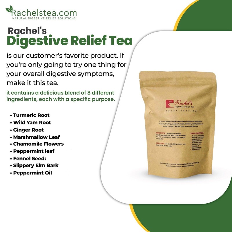 Rachel's Tea (30 Bags/60 Cups) Rachel’s Digestive Tea + Macro