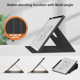 DINGGUAGUA Hülle Kompatibel mit Remarkable Paper Pro 11.8 Paper Tablet 2024,Rotierende -Schutzhülle mit Stifthalter,Schwarz