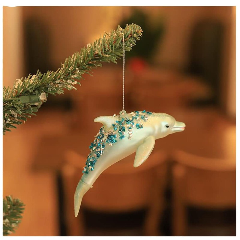 Alipher Dolphin Tree Pendant 3D Christmas Tree Pendant Dolphin Christmas
