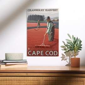 Lantern Press 12x18 Inch Premium Wood Sign, Ready to Hang Wall Decor, Cape Cod, Massachusetts, Cranberry Bogs