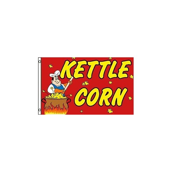 CommerceSigns High Quality Kettle Corn Polyester Flag Banner Sign |