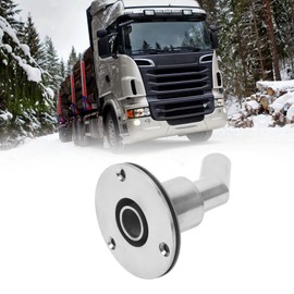 Chazcool 316 Curved Thru Hull Exhaust Skin, 24mm Stainless Steel Heater Exhaust Port, Tube Pipe Socket Hardware Suitable for Diesel Parking Heaters(Curved)