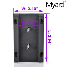 Myard PNP111902S 10PCs Black Anti-UV Inclined Stair Railing Connectors for 2x4 (Actual 1.5x3.5) Inches Stair Wood Handrail, Nylon with 304 Stainless Steel Coating Hardness 12.9 Screws for Wood Post