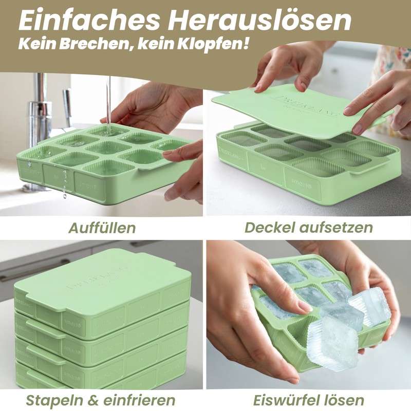 Dreiklang - be smart Ice Cube Tray with Lid, Carry