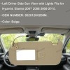 Unbranded Left Driver Side Sun Visor W/Light for Hyundai Elantra