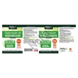 Naka Magnesium Bisglycinate 200 mg - 260 Veggie Caps