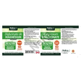 Naka Magnesium Bisglycinate 200 mg - 260 Veggie Caps