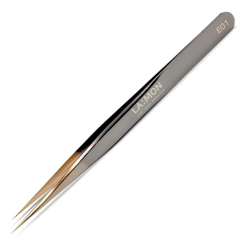Lamont Premium Tweezer Eyelash Extension Tweezers Straight E01, 1 Piece