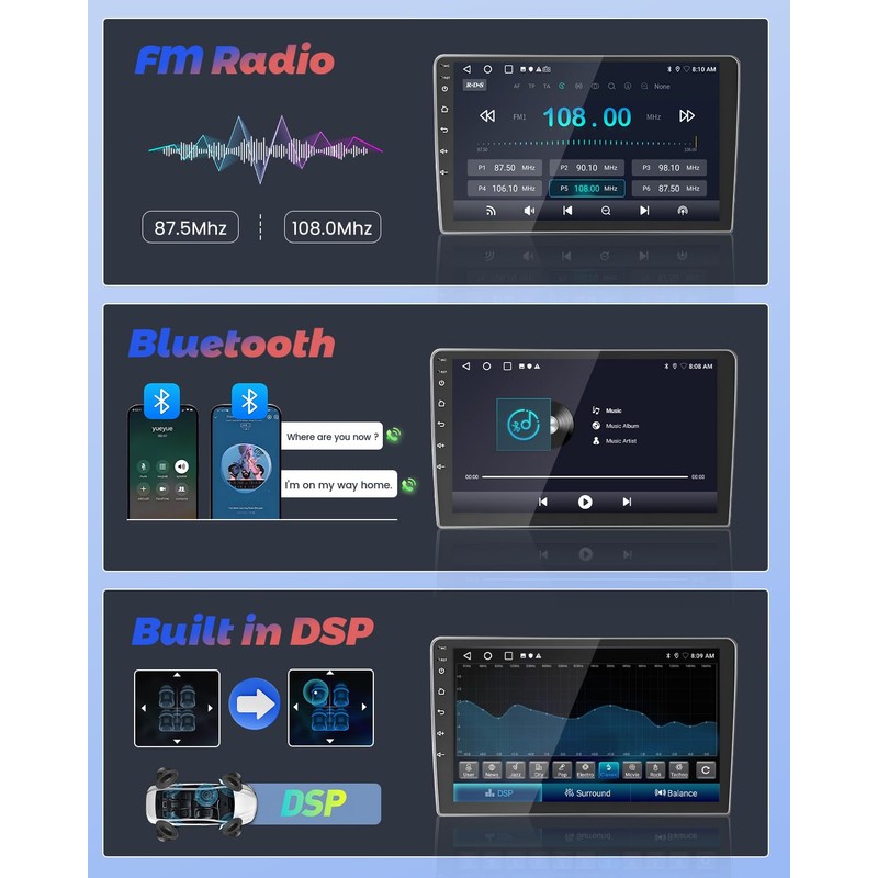 2+64G Hikity for Honda CRV 2002-2006 Android Car Stereo, 9