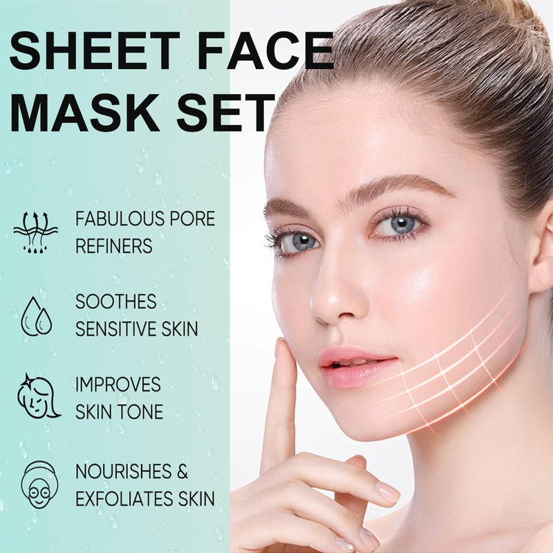 ARCHIDATE Women's Smooth Skin Leaf Face Mask