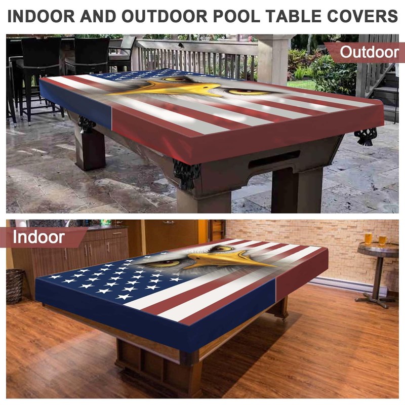 Pool Table Cover, Waterproof & Dustproof Outdoor/Indoor Pool Table Accessories，Billiards