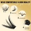 QUEWEL Lash Clusters 320Pcs Cluster Lashes 50D C Curl Lash