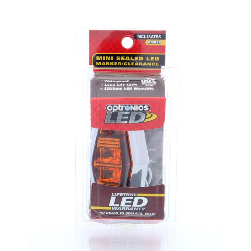 Optronics MCL13ATRS Mini Sealed 2-LED Marker/Clearance Light with Chrome Bezel