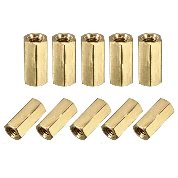 sourcing map 30pcs M3x10 Female Socket Brass PCB Motherboard Spacer