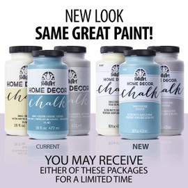 FolkArt Home Decor Chalk Furniture & Craft Paint in Assorted Colors, 16 ounce, White Adirondack,34846