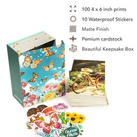 Artivo Wall Collage Kit Aesthetic Pictures, Cottagecore Wall Collage Kit, Bedroom Decor for Teen Girls, Nature Boho Collage Kit for Wall Aesthetic Posters, 100 Set 4x6 inch, Photo Collection