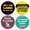 Christian Church Pinback Buttons/Pins - 2.25 inches - Set of