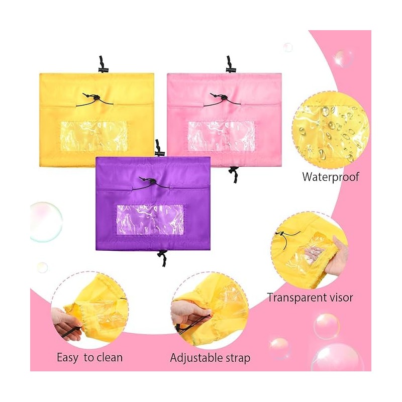 LALOCAPEYO Dog Waterproof Shower Cap,Adjustable Dog Ear Protection Device,Hanging Pet