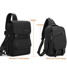 NICGID Sling Bag Backpack, 13.3'' 14.1'' Laptop Bag Crossbody Shoulder Chest Backpacks Travel Outdoors for Men Women, Blue-036, 14.1-Inch, Travel Backpacks